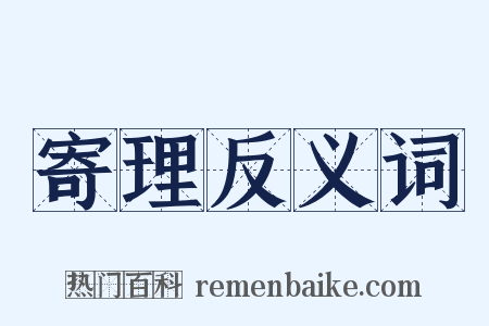 寄理反义词是什么意思的图片